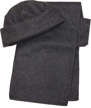 Muts en sjaal van fleece blauw 1 kleur zd 8158