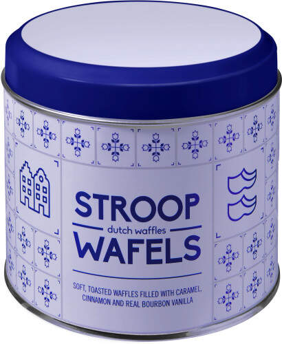 Stroopwafels in blik zilver Full colour 12175