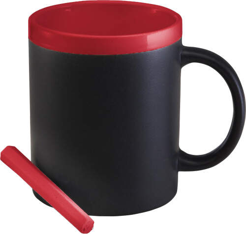 beker met krijt rood onbedrukt 1485