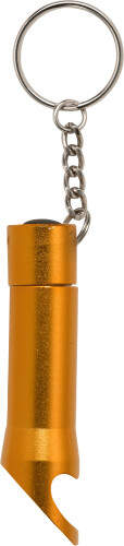 Aluminium zaklamp/flesopener geel 2 kleuren tp 667