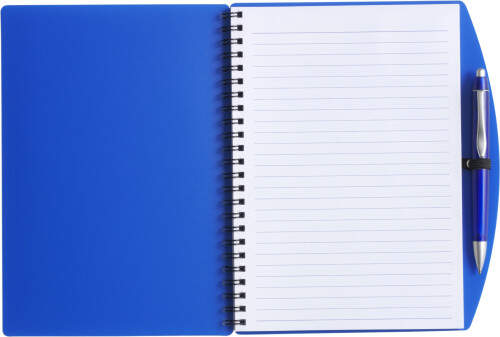 Notitieboekje (A5),  incl.  balpen.   sample