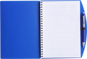 Notitieboekje (A5), incl. balpen. wit 3 kleuren tp 8431