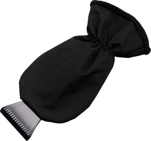 Zwarte  ijskrabber met fleece gevoerde want   sample