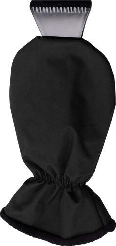 Zwarte ijskrabber met fleece gevoerde want rood 1 kleur zd 13919