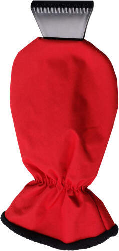 Zwarte ijskrabber met fleece gevoerde want zwart 4 kleuren tr 13923