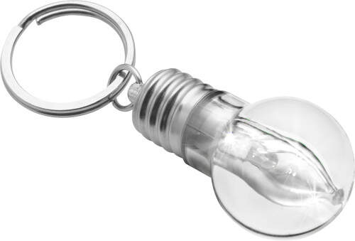 Sleutelhanger met lamp zilver 2 kleuren tp 11444