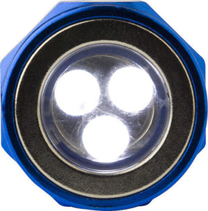 Telescoop zaklamp donkerblauw onbedrukt 12405