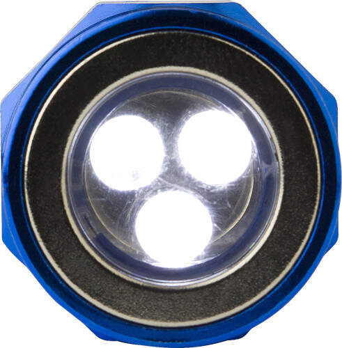 Telescoop zaklamp donkerblauw onbedrukt 12405