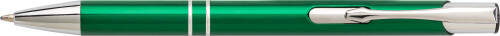 Aluminium balpen met hoogglans groen 4 kleuren tp 606