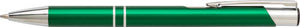 Aluminium balpen met hoogglans groen 3 kleuren tp 605
