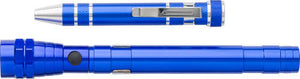 Zaklamp en schroevendraaier set grijs 4 kleuren tp 13542