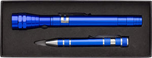Zaklamp en schroevendraaier set grijs 2 kleuren tp 13540
