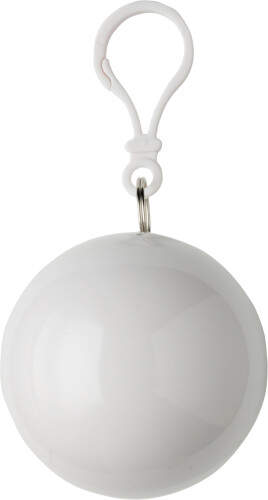 PVC poncho in een  bal met karabijnhaak.   sample
