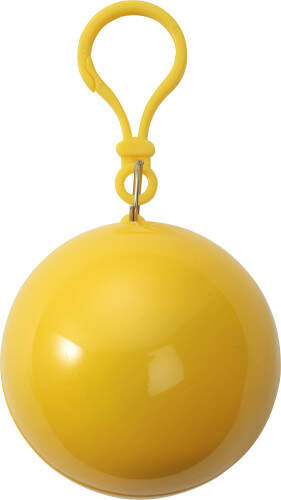 PVC poncho in een  bal met karabijnhaak.   sample
