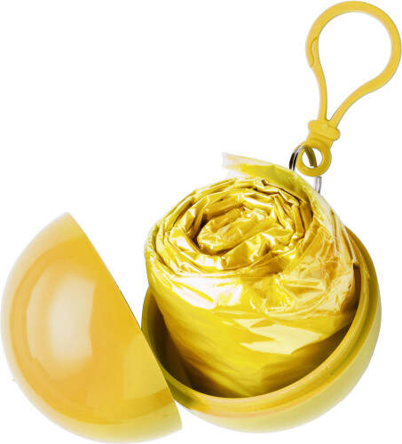 PVC poncho in een  bal met karabijnhaak.   sample