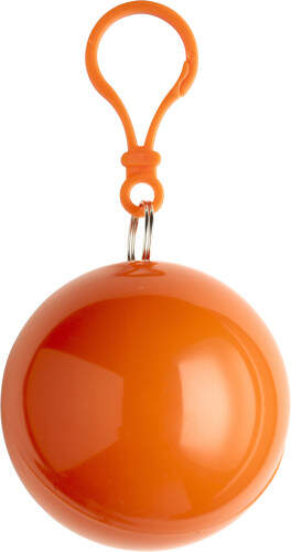 PVC poncho in een  bal met karabijnhaak.   sample