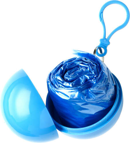 PVC poncho in een  bal met karabijnhaak.   sample
