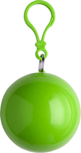 PVC poncho in een  bal met karabijnhaak.   sample