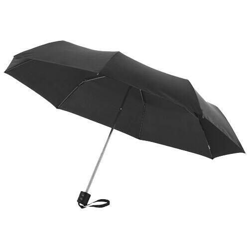 Ida 3 sectie opvouwbare paraplu zwart 2 kleuren zd 5444