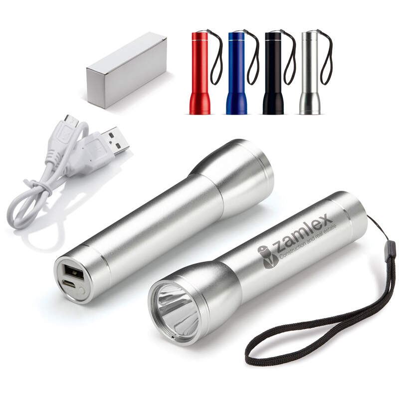 Powerbank zaklamp 2200MAH bedrukken