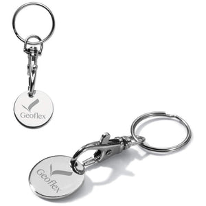 Sleutelhanger Winkelwagenmuntje met logo