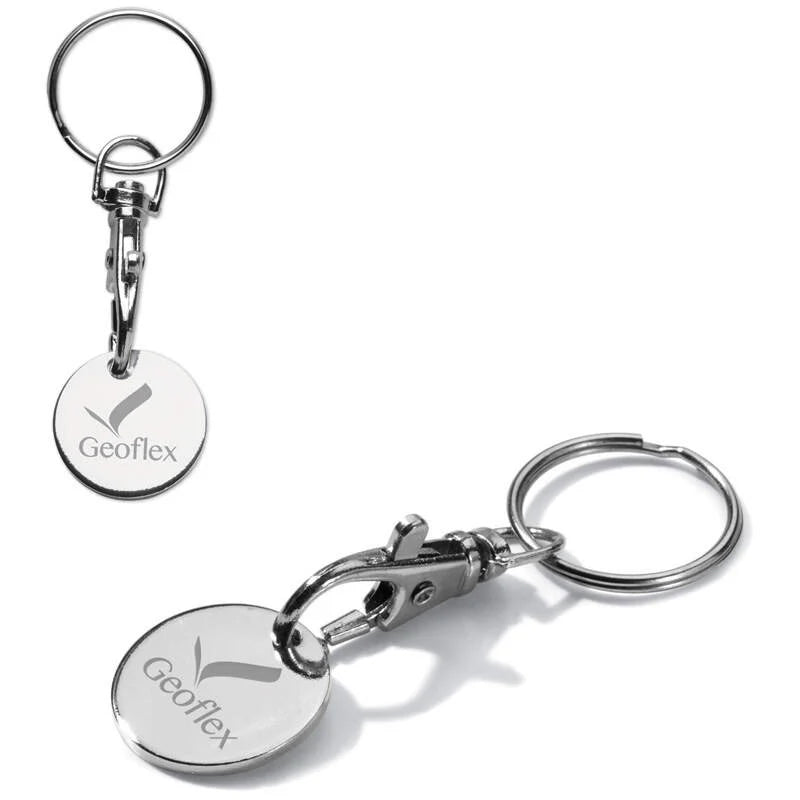 Sleutelhanger Winkelwagenmuntje met logo