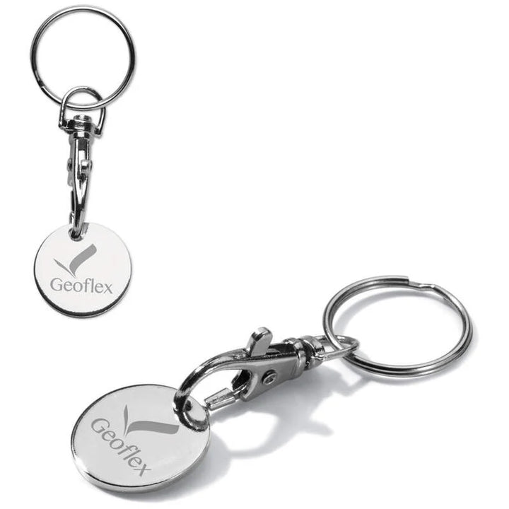 Sleutelhanger Winkelwagenmuntje met logo