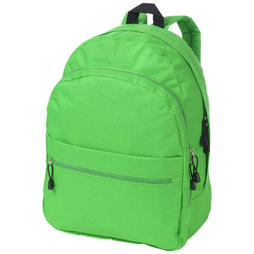 Trend polyester rugzak donkergroen 1 kleur zd 12678