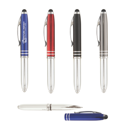 MELOS TOUCH balpen metaal met LED bedrukken