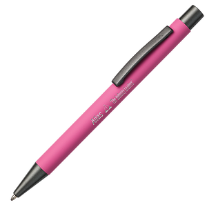 BARBADOS soft touch pen donkergrijs Graveren 1324