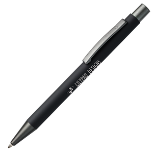BARBADOS soft touch pen zwart Graveren 1336