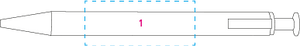 LANAI balpen metaal lichtgrijs 2 kleuren 6874