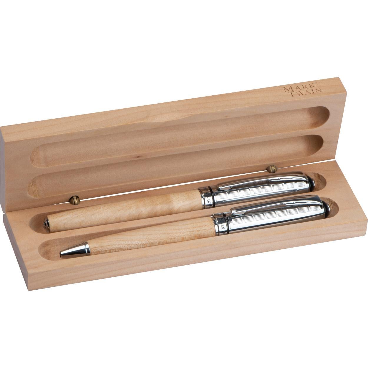 Mark Twain pennenset van hout sample