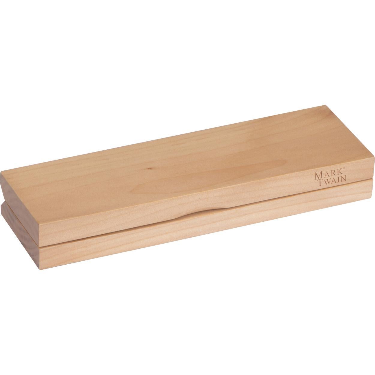 Mark Twain pennenset van hout sample
