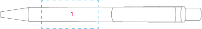 DOT D1 - BC CR balpen petrol 1 kleur 2839