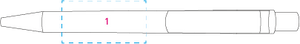 DOT D1 - CCR balpen petrol 2 kleuren 2864