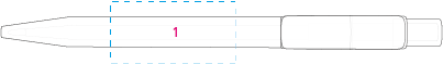 PIXEL PX 40 - FROST balpen geel onbedrukt 9353