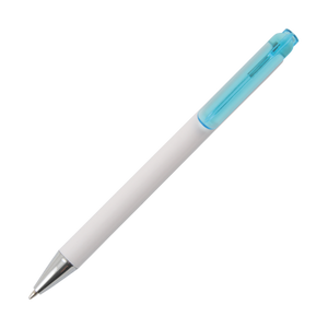 MANHATTAN balpen met transparante clip 72u lichtgroen 1 kleur 7643