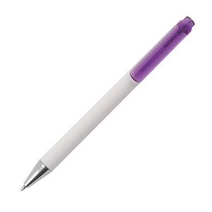 MANHATTAN balpen met transparante clip lichtblauw 3 kleuren 7668