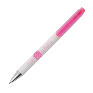 MANHATTAN balpen met transparante clip lichtblauw 4 kleuren 7669