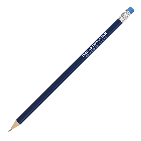 SABA potlood met gum en geslepen punt donkerblauw onbedrukt 10605