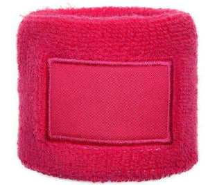 Zweetband pols met label rood onbedrukt 13930