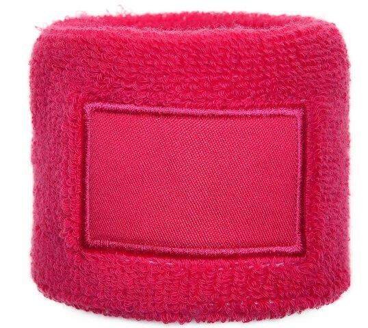 Zweetband pols met label rood onbedrukt 13930