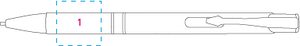 ARUBA pennenset met 1 balpen en 1 vulpotlood rood onbedrukt 869