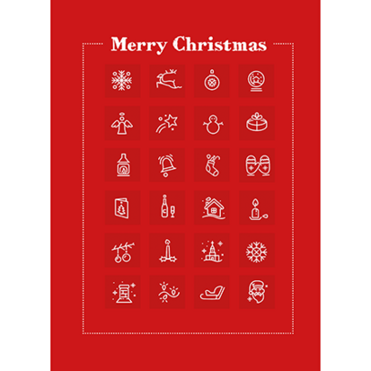 A3 adventskalender full colour bedrukt met Callebaut chocolade