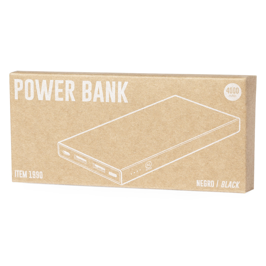 Powerbank Ginval zilver onbedrukt