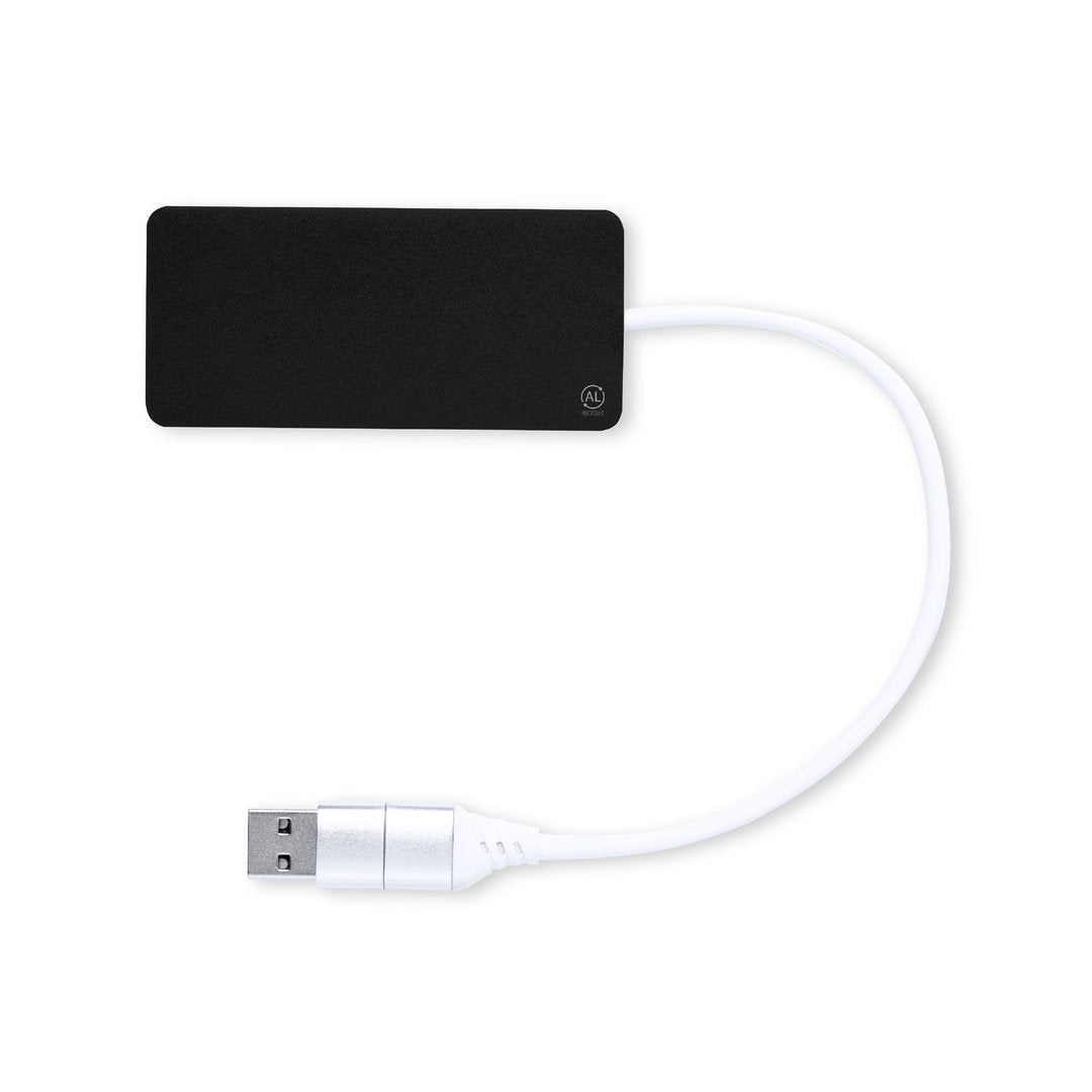 USB-hub Kalat zwart onbedrukt