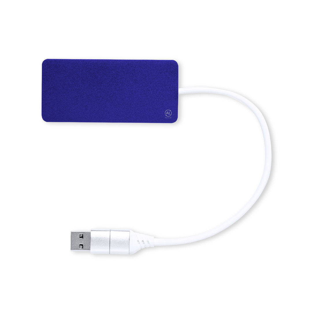 USB-hub Kalat blauw onbedrukt