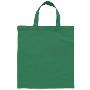 Katoenen tas gekleurd met korte hengsels 72u lichtgroen 1 kleur 5914