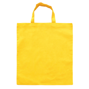 Katoenen tas gekleurd met korte hengsels lichtgroen 1 kleur 5925